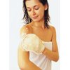 Premium Natural Exfoliating Loofah Glove Pad Body Scrubber by Spa Destinations. Mitt Sponge Biodegradable Bath and Shower Luffa Sponge, Women and Men (2 Pack) Beige
