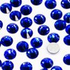 qiipii 400pcs SS30 Royal Blue Nail Rhinestones Bulk Crystal Sapphire Nail Art 6mm Nail Charms Flatback K9 Glass Gems Beads Stones Diamonds Glue Fix for Eye Makeup Nail Jewels Crafts Clothes Shoes DIY