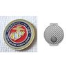 Marines Golf Ball Marker w/ Silver Hat Clip