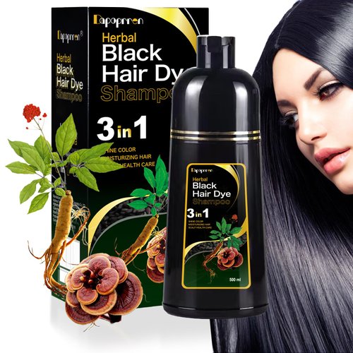 Hair Dye Shampoo 3 in 1 for Gray Hair,Herbal Ingredients Champu Con Tinte Para Canas-17oz/500ML (...