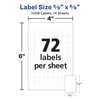 Avery Multi-Use Removable Labels, 3/8" x 5/8", White, Non-Printable, 1,008 Blank Labels Total (5414)
