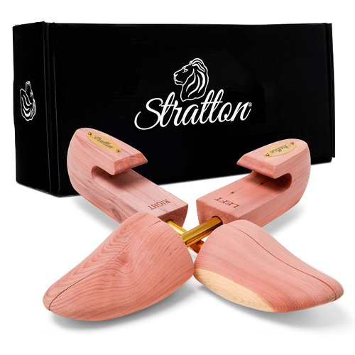 Stratton MEN’S ADJUSTABLE SPLIT TOE CEDAR SHOE TREE - GROWN IN USA (Medium / 8.5-9.5 US, 1-pack)…