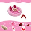 VOLOBE Silicone Piglet, 5 Inches Realistic Piglet with Sleeping Pad Accessories for Kids Boy Girl Christmas Birthday Gift (Christmas Dora)
