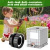 WADEO IBC Tote Adapter, 2.44" Fine Thread Adapter for 275-330 Gallon IBC Tote Tank - Solid Brass Water Shut-Off Valve Faucet (1/2" Male NPT Inlet ×3/4" GHT Outlet) - with Garden Hose Quick Connector