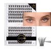 Lash Clusters 144pcs D Curl Individual Lashes DIY Lash Extension, Eyeberly LASH 10/12/14/16mm Mix Length Cluster Lashes Natural Look Eyelash Extensions DIY Wispy Lashes at Home(Princess)