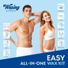 Body Wax Strips Hair Removal for Women 40 Count: Shave Waxing Strips Dual Sides & 4 Calming Oil Wipes - Face, Legs, Arms, Bikini, Chest, Hypoallergenic Brazilian Waxing Kit At Home for All Skin Types