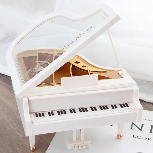 Udaney Piano Music Box Retro Classical Table Desk Decoration Gifts for Birhday/Valentine's Day/Mothers Day
