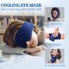 Cooling Gel Eye Mask Sleep - Puffy Eyes,Dark Circles,Migraine Relief, FSA HSA Eligible, FACEMOON Reusable Sleep Mask for Hot & Ice Cold Compress,Long-Lasting Comfort for Dry Eyes,Eye Strain(Blue)