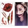 30 Sheets 3D Zombie Scar Tattoos Fake Scars Bloody Costume Makeup Halloween Decoration Horror Wound Scary Blood Injury Sticker ，Halloween Party Decorations, Supplies & Favors