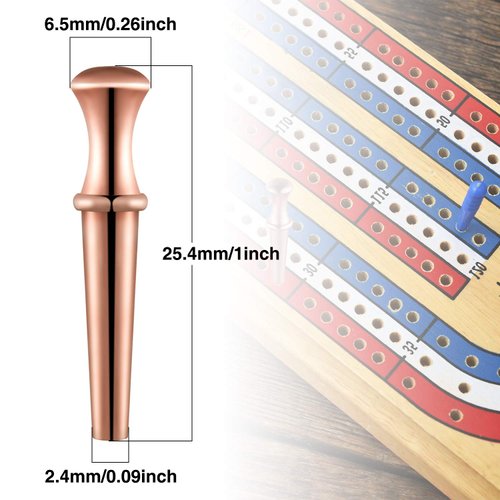 36 Pieces Metal Cribbage Pegs Cribbage Board Pegs Fit 1/8 Holes with Drawstring Storage Pouch for Cribbage Traditional Board Game, 4 Colors