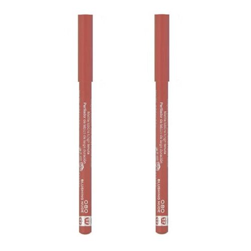 Rimmel Pack of 2 1000 Kisses Lip Liner, Blushing Nude 080