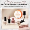 Modelones Nail Polish Set 3 Colors Nude Glitter Fall Quick Dry Nail Polish Base & Top Coat + Remover Pads Neutral Skin Tone Mini Starter Kit Manicure DIY Nail Art Salon Home Gift For Women Girl