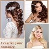 Janinka Rhinestone Hair Accessories for Wedding: Bridal Hair Pins, Crystal Bobby Pins, Silver Hairpin Barrettes, and Elegant Leaf Flower Accents for Women and Girls