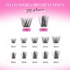 Lash Clusters DIY Eyelash Extensions 154 Clusters Lashes D Curl 0.07 Natural Individual Lash Extensions Mixed Tray False Eyelashes Soft & Strong Thin Band DIY at Home (F20+F21-0.07D, 8-16mm)