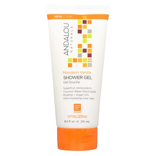 Andalou Naturals Mandarin Vanilla Vitalizing Shower Gel, 8.5 Ounce