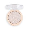 Revolution Beauty, Reloaded Pressed Powder Highlighter, Intensely Pigmented for a High Impact Dewy Finish, Peach Lights, 0.22 Oz.