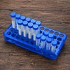 BKMAMLAB Plastic Test Tube Holder Rack for 5ml/10ml/15ml Tubes, Detachable,Holes 50(Blue Single)