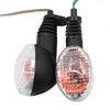 motoparty Motorcycle Turn Signals For KAWASAKI EX250R NINJA 250R KLX250S KLX250SF VN650 Vulcan S Front/Rear Turn Signal Indicator Light Blinker Lamp Motorcycle,(Transparent Shell)