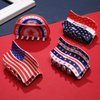 vokone Hair Clip, Set of 4 USA Flag Star Claw Clips for Women's Thick Hair, 4th of July, Memorial Day, Election Day, Veteran's Day