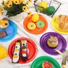 ADXCO Paper 72pcs 7inch Rainbow Plates, Waterproof, Durable, Disposable Party Supplies for Birthday, Picnic, Baby Shower, All Seasons, 6 Colors