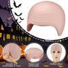 Morcheiong 2/4/8 Pieces Bald Cap for Halloween Costumes Makeup Latex Bald Head Wig Caps Bald Cosplay for Adults Women (Retro Style, 2)