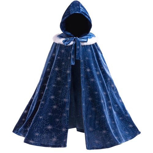 PURFEEL 2024 Girls Snow Hooded Cape Kids Princess Cape for Elsa 2-3T