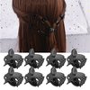 Haosie Mini Hair Clips Set - 100 Stylish Non-Slip Black Plastic Claw, Jaw Clips, Crown Claws and Clamps Hair Accessories for Girls and Women