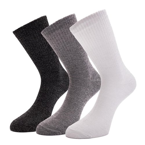 BIFOGOGE Women's Glitter Sparkle Shiny Novelty Crew Socks 3 Pairs