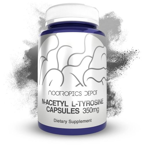 Nootropics Depot N-Acetyl L-Tyrosine Capsules | 350mg | 120 Count | NALT | Amino Acid Supplement | Natural Supplement | Supports Memory, Learning, Focus, Healthy Stress Levels