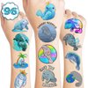 100PCS Cute Manatee Animal Temporary Tattoos Stickers Theme Birthday Party Favors Decorations Supplies Decor Cool Under Sea Ocean Mermaid Tattoo Gifts For Kids Adults Boys Girls School Prizes Carnival