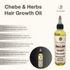 LE SHEA Chebe Hair Oil 27 in 1 Tea Tree & Peppermint Hair Growth Oil Moisturizer, Root Stimulator, Itchy Scalp Treatment with Olive Oil, Jamaican Black Castor Oil, Amla Oil, Apricot, Hempseed Oil Flaxseed Herbs Dry Damaged Hair Beard Locs Twist Braid Drea