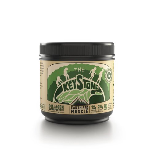 Earth Fed Muscle Keystone Collagen Peptides Powder - Full Absorption - 38 Servings - Supports Hair, Skin, Nails, Joints & Post Workout Recovery -Sugar Free, Soy Free, Gluten Free. Paleo, Keto.