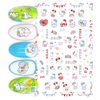 Cute Nail Art Stickers Decals Cartoon Nail Decals 3D Self Adhesive Nail Art Supplies Cute Cat Nail Stickers for Women Girls Cute Cartoon Nail Decoration Charms 4 Sheets Designer Nail Stickers