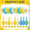 Sratte 40 Pcs Duck Balloon Rubber Duck Party Decorations 12 Inch Duck Shape Foil Balloons Blue Pink Yellow White Latex Balloon for Baby Shower Rubber Duck Themed Birthday Party Supplies (Shower)