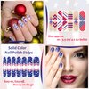 XEAOHESY 112 Pieces 8 Sheets 4th of July Patriotic Nail Wraps Independence Day Nail Polish Strips American Flag Patriotic Nail Strips Self-Adhesive Nail Polish Stickers for Memorial Day