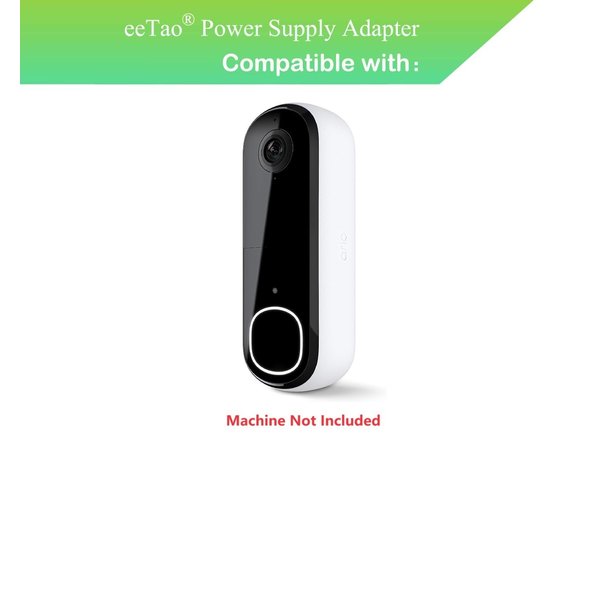 eeTao 5V USBC Charging Cable Compatible with Arlo AVD4001 Video Doorbell 2K | 2nd Gen Lithium Ion Battery DC5V 5VDC 5.0V Power Supply Cord