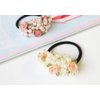 3PCS Fashion Imitation Pearl Elastic Hair Ties Beaded Flower Pearl Hair Band Women Satin Ribbon Ponytail Hair Accessories