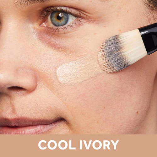 No7 Lift & Luminate Triple Action Serum Foundation - Liquid Foundation Makeup with SPF 15 for a Dewy, Glowy Base - Radiant Serum Foundation for Mature Skin - Cool Ivory (1 Fl Oz)