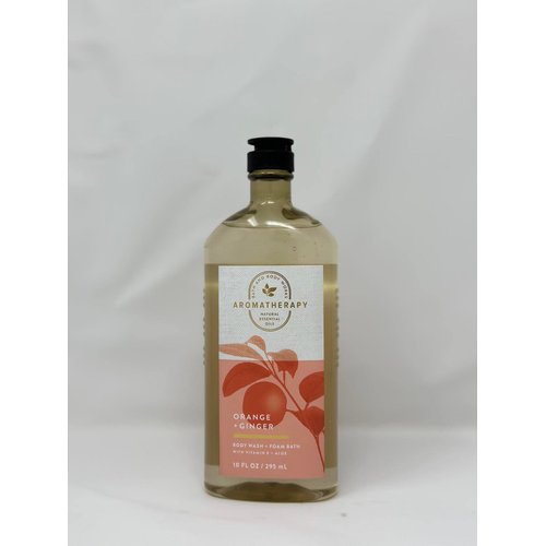 Aromatherapy Orange Ginger Body Wash + Foam Bath 10 Fl Oz/ 295 mL [Vitamin E + Aloe]
