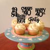 30PCS Black 40th Birthday Cupcake Toppers Glitter Forty Happy 40th Straight Outta 1984 Cupcake Picks for Cheers to 40 Years 40th Birthday Wedding Anniversary Party Decorations Supplies