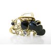 Medium peacock jeweled antique bronze hair claw clip (Primary color: Multi-color)