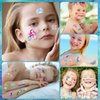 Mermaid Glitter Temporary Tattoos for Kids, 4 Sheets Bronzing Fake Tattoos for Girls, Cute Under Sea Animal Body Arm Shoulder Tattoos Stickers Waterproof Tattoos, Party Favors Supplies Decor Gifts