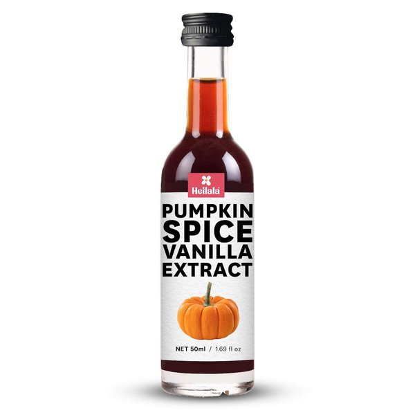 Pumpkin Spice Vanilla Extract – Heilala Pure Vanilla infused with Pumpkin Spice Extract, Perfect for Baking, Desserts and Drinks, Made using Hand-Selected Vanilla Beans from Polynesia, 1.69 fl oz