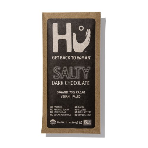 Hu Chocolate Bars | 8 Pack Salty Chocolate | Natural Organic Vegan, Gluten Free, Paleo, Non GMO, Fair Trade Dark Chocolate | 2.1oz Each