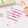 ERguanfoiun 326Pcs DIY Keychain Making Crafts Kits Colorful Smile Letter Beads for Bracelets Making Heart Pony Alphabet Bead Jewelry Key Ring Accessories Supplies Festival Valentine's Day Gift for Kid