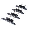 Mxeol Black Boat Cleat 4 inch Dock Cleats Rope Tie Down Nylon for Kayak Marine Pier nautical Décor Include Installation Fasteners 4 Packs