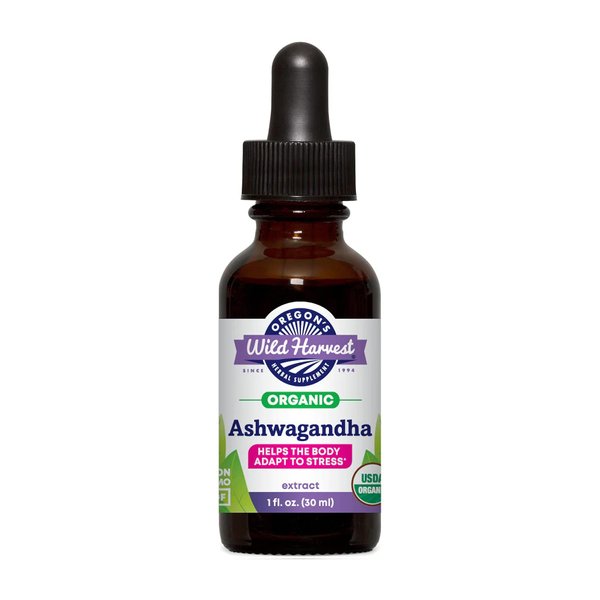 Oregon's Wild Harvest Ashwagandha Fresh 1:1 Organic Herbal Supplement, 1 Fluid Ounce