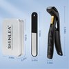 SHINLEA Angled Head Nail Clippers for Seniors Thick Nails, German Professional Fingernail ToeNail Clippers with Catcher and Sharp Wide Opening, Nail Clipper Set for Men Women Pregnant