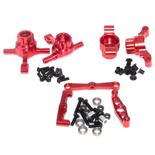 Parts for Tamiya TT02 Full Set Metal Upgrade Kit Compatible with 1/10 RC Car Tamiya TT-02(Red)