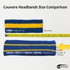 Couver HB799 Long Thick Wider Orange Basketball Headband Terry Cloth with 2 Black Stripes, 1 Piece